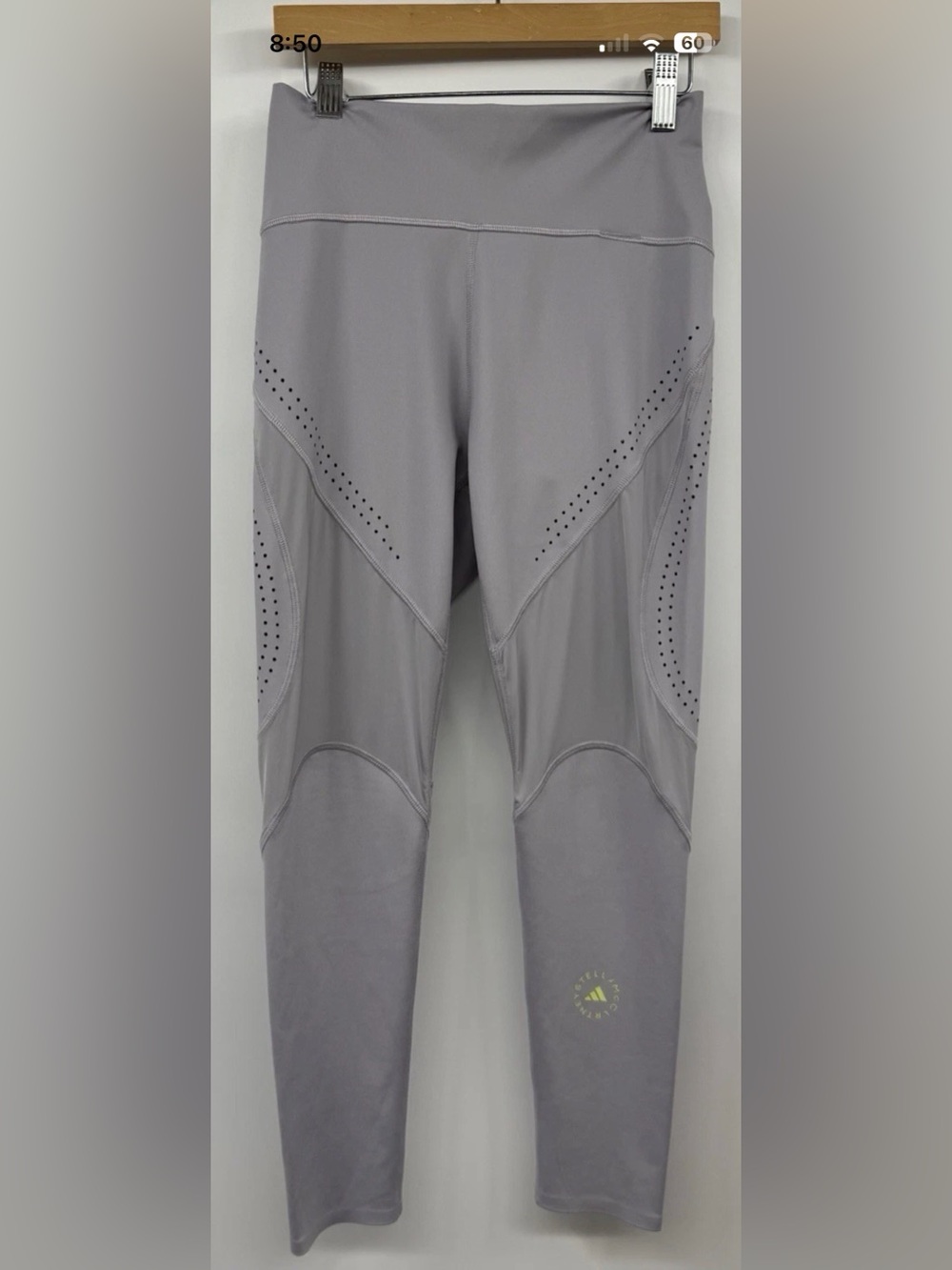 RARE Adidas by Stella McCartney Perforated Truepurpose Leggings Dove Gray S